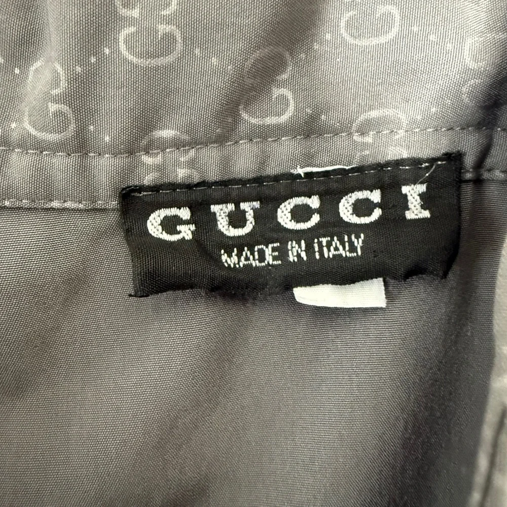 Gucci Mens GG Monogram Cargo Shorts Grey Jacquard Made in Italy Drawstring Waist